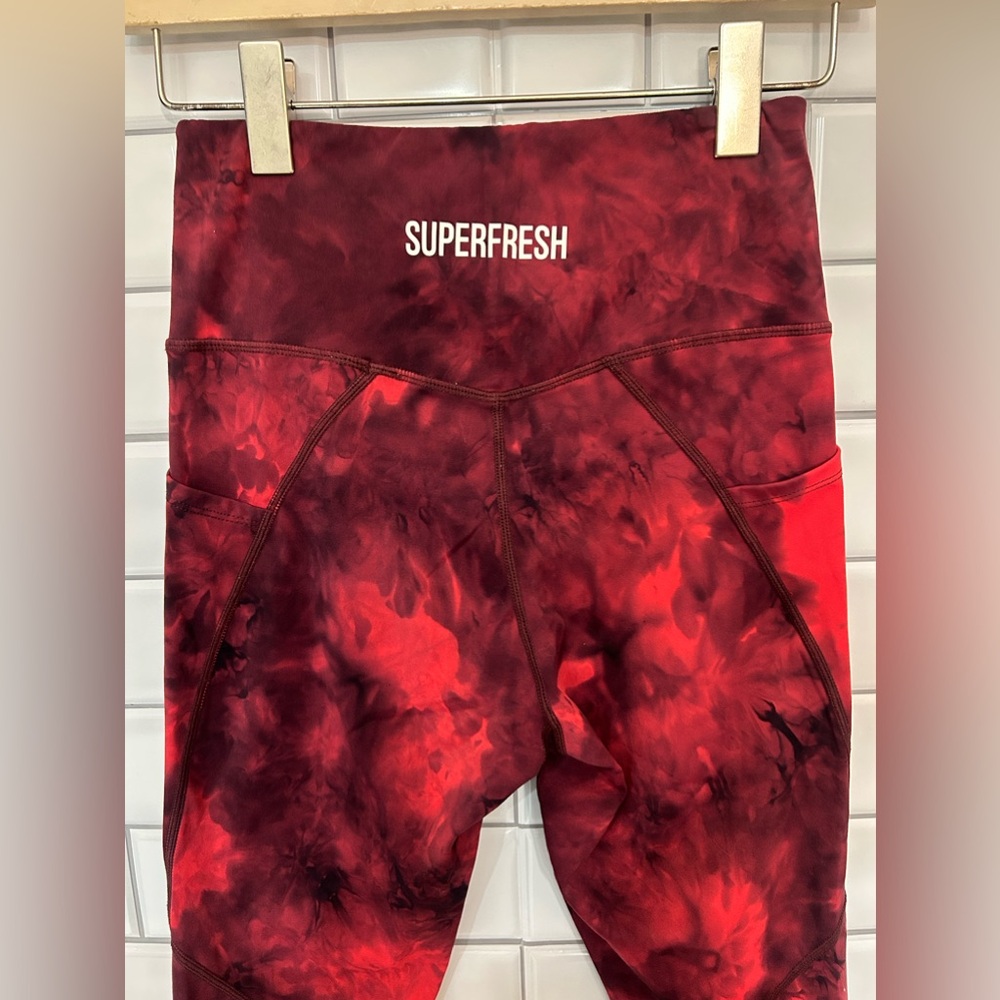 SUPERFRESH Leggings /With pockets / Red Size S